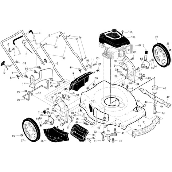 McCulloch M56-170AWFPX - 96141026300 - 2013-01 - Frame Parts Diagram