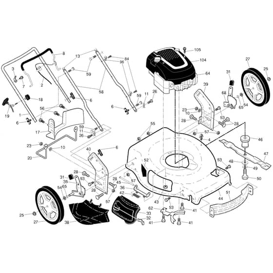 McCulloch M56-190WFPX - 96121002600 - 2014-02 - Frame Parts Diagram