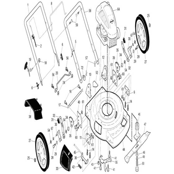 McCulloch M56-675 SMDW - 96121002200 - 2011-11 - Frame Parts Diagram