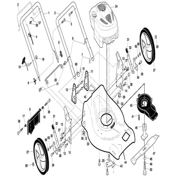 McCulloch M60B53 HW - 96141014100 - 2007-04 - Frame Parts Diagram