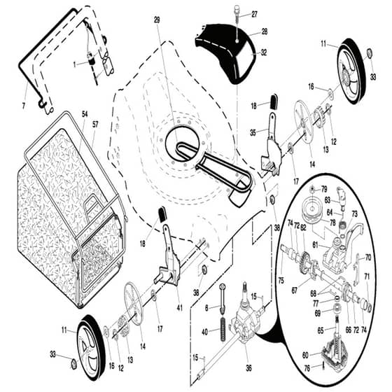 McCulloch M60B53 HW - 96141014103 - 2008-02 - Drive Parts Diagram