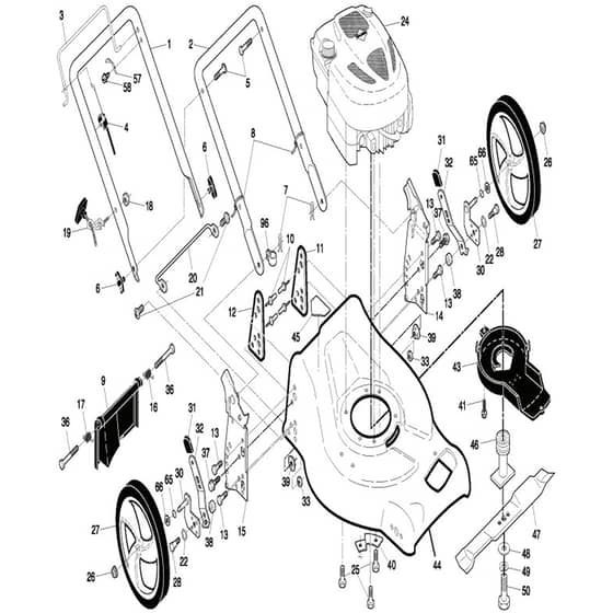 McCulloch M60B53 HW - 96141014103 - 2008-02 - Frame Parts Diagram