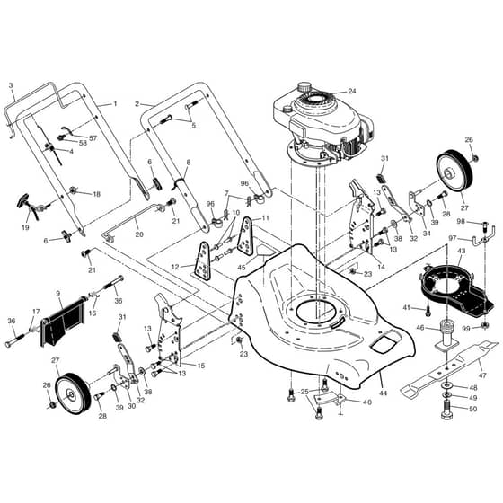 McCulloch M65B53 FD - 96141014200 - 2007-04 - Frame Parts Diagram