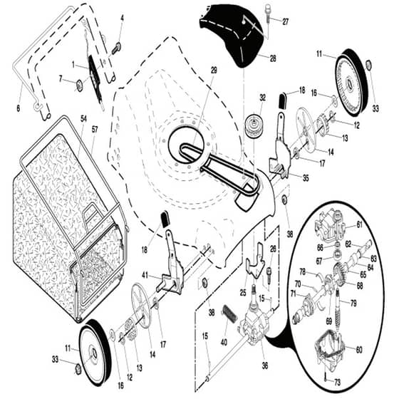 McCulloch M65B53 FD - 96141014202 - 2007-06 - Drive Parts Diagram