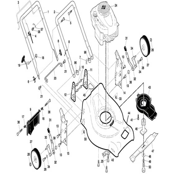 McCulloch M65B53 FD - 96141014202 - 2007-06 - Frame Parts Diagram