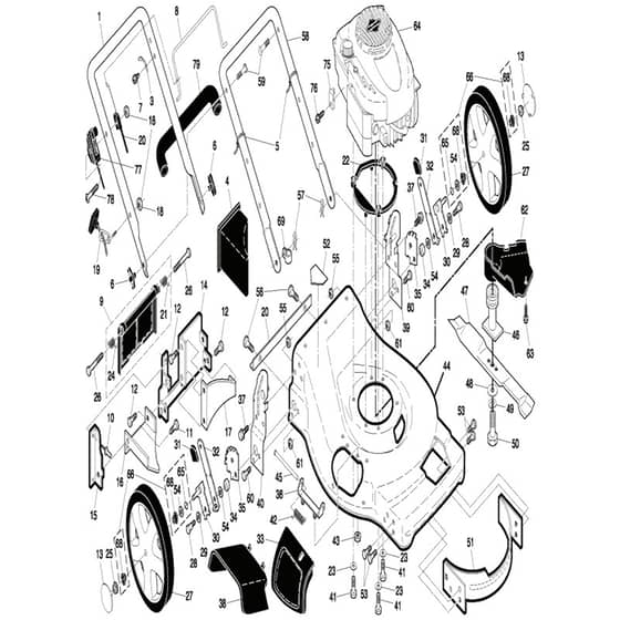 McCulloch M675B56 SD - 96141000500 - 2009-03 - Frame Parts Diagram