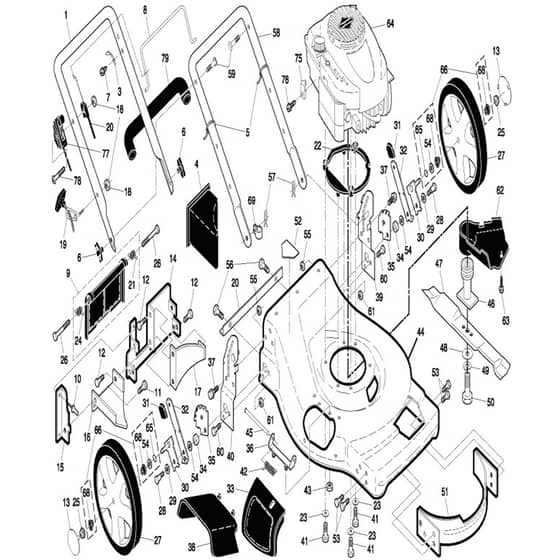 McCulloch M675B56 SD - 96141000500 - 2009-06 - Frame Parts Diagram