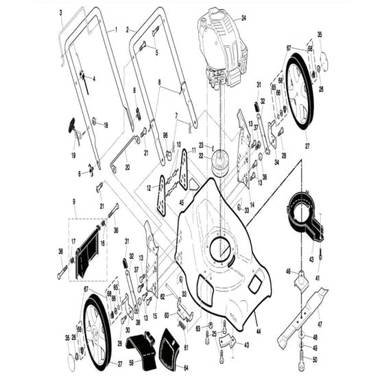 McCulloch M753 CM - 96141005401 - 2009-06 - Drive Parts Diagram