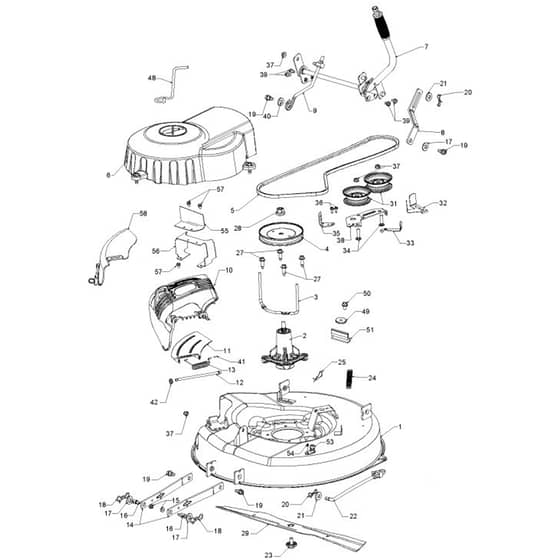 McCulloch M9566X - 96021002303 - 2013-05 - Mower Deck - Cutting Deck Parts Diagram
