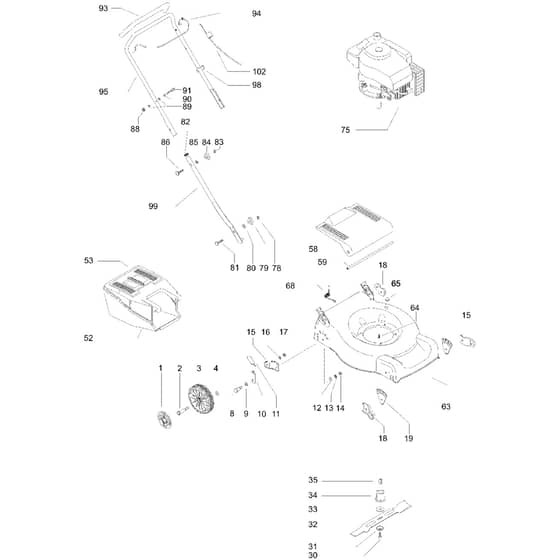 McCulloch M 40-450 C - 962000107 - 2008-04 - Product Complete Parts Diagram