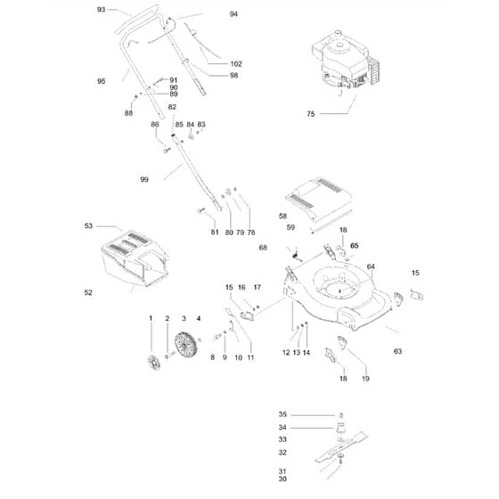 McCulloch M 46-450 C - 962000108 - 2008-04 - Product Complete Parts Diagram