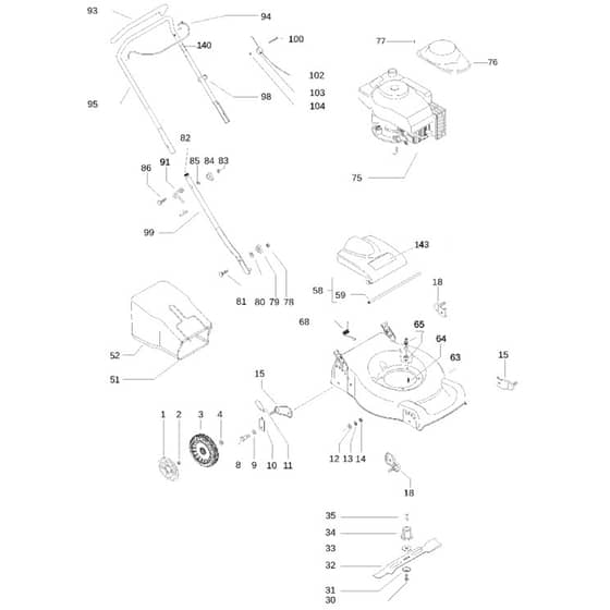 McCulloch M 46-450 C - 96652400100 - 2010-02 - Product Complete Parts Diagram