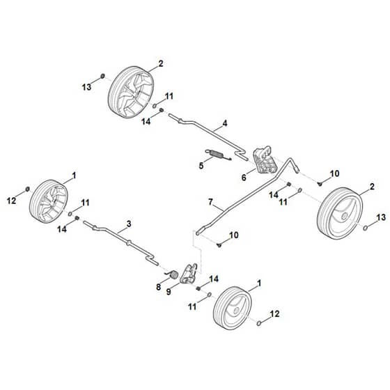 Viking MA235.0 - Chassis, Height Adjustment - Parts Diagram