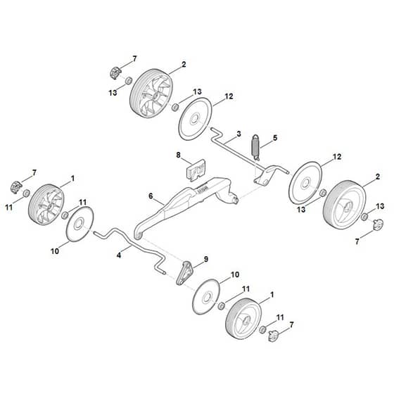 Viking MA339.0 C - Chassis, Height Adjustment - Parts Diagram