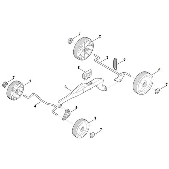 Viking MA339.1 C - Chassis, Height Adjustment - Parts Diagram