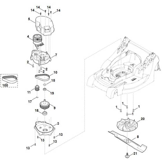 Viking MA443.1 - Engine - Blade - Parts Diagram