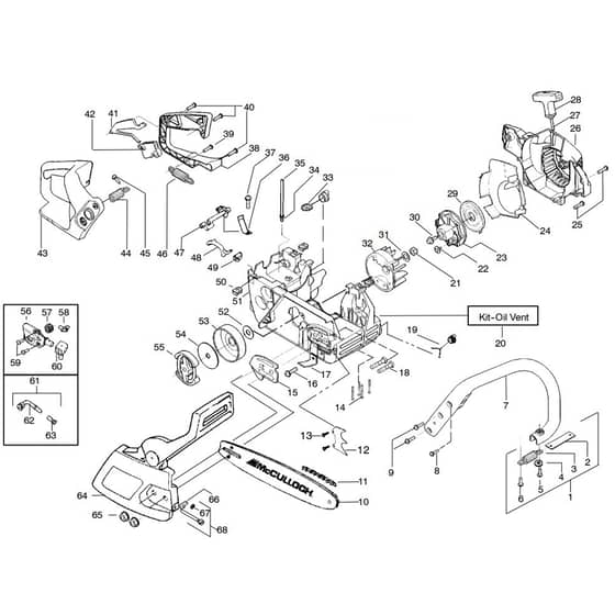 McCulloch MAC 2214 AV - 2008-05 - Chassis & Enclosures (1) Parts Diagram