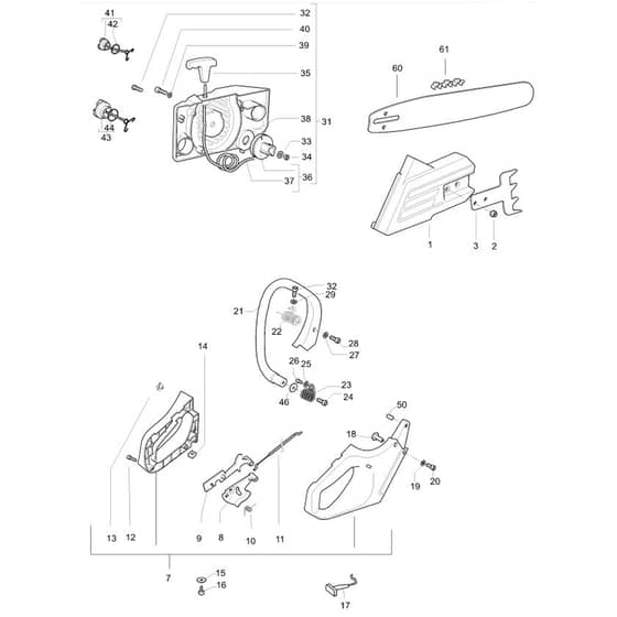 McCulloch MAC 538 E 14 - 2007-09 - Accessories Parts Diagram