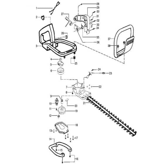 McCulloch Mac 5616 Lite - 2008-11 - Clutch & Oil Pump Parts Diagram