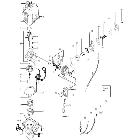 McCulloch Mac 5616 Lite - 2008-11 - Engine Parts Diagram