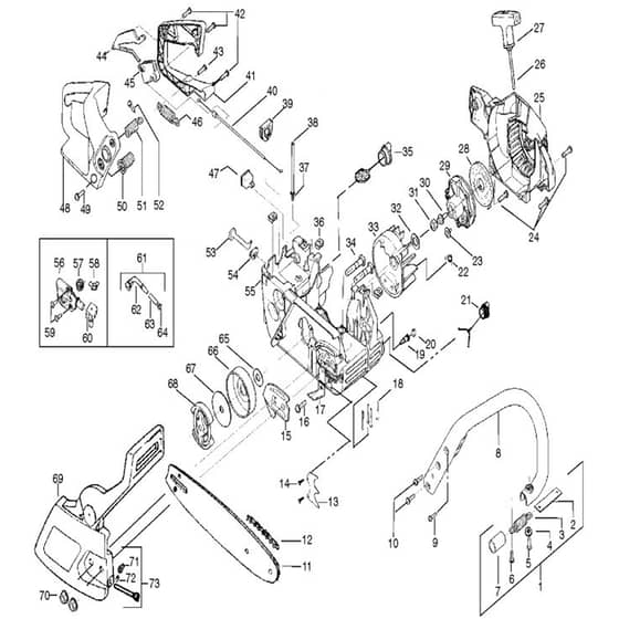 McCulloch MAC CAT 440 - 2008-05 - Chassis & Enclosures (1) Parts Diagram