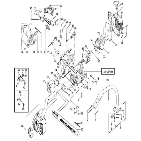 McCulloch MAC CAT 441 - 2008-05 - Chassis & Enclosures (4) Parts Diagram