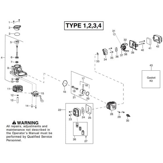 McCulloch MAC GB275 - 2010-06 - Engine (1) Parts Diagram
