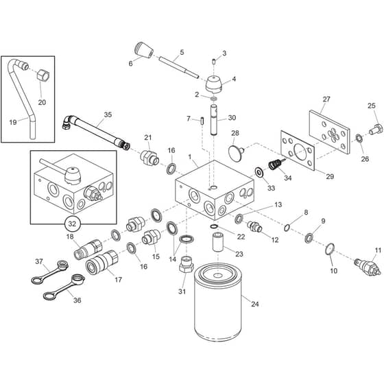 Belle Major 30-140 (PAN) - Valve Assembly