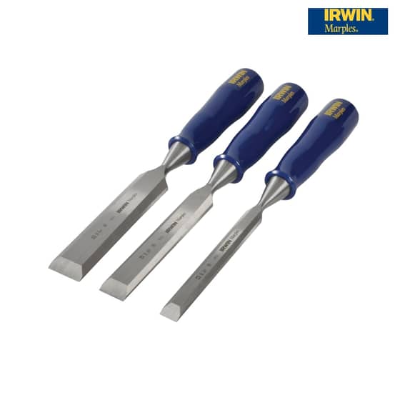 IRWIN Marples M444 Bevel Edge Chisel Blue Chip Handle Set 3: 12