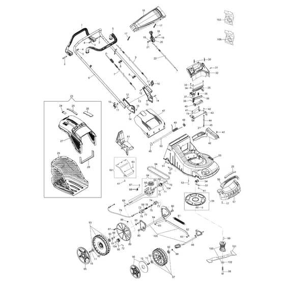 MAX 48 TK ALLROAD ALUMINIUM ( K655) EURO 5 - Oleo-Mac Rotary Mower illustrated parts list Diagram