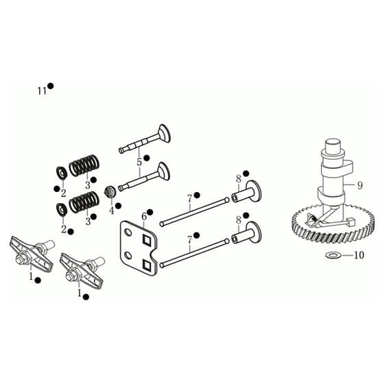 MAX 53 TK ALLROAD ALUMINIUM (K805) EURO 5 - Oleo-Mac Rotary Mower Reed vavle kit Diagram