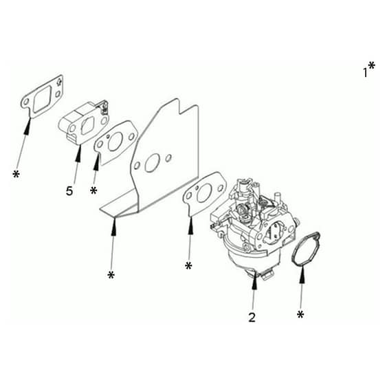 MAX 53 TK ALUMINIUM PRO (K805) EURO 5 - Oleo-Mac Rotary Mower Carburettor Diagram