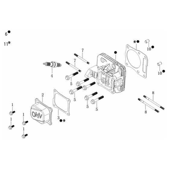 MAX 53 TK ALUMINIUM PRO (K805) EURO 5 - Oleo-Mac Rotary Mower Top cover Diagram