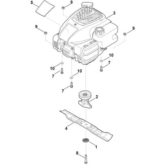 Viking MB248.4 - Engine - Blade - Parts Diagram