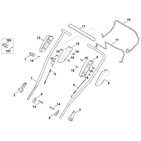 Viking MB2.2 RT - Handle Upper Part - Parts Diagram