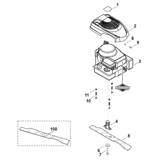 Viking MB2 R - Engine - Blade - Parts Diagram