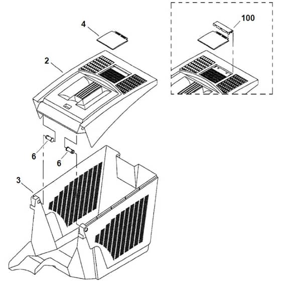 Viking MB400 X - Grass Catcher Bag - Parts Diagram