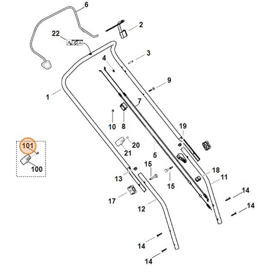 Viking MB448.0 TX - Handle - Parts Diagram