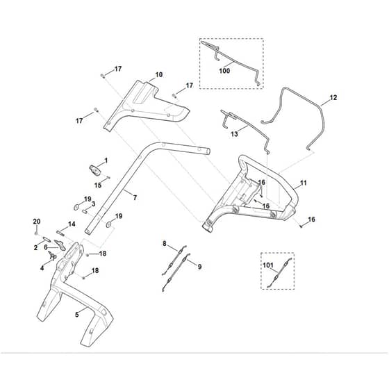 Viking MB448.1 TC - Handle - Parts Diagram