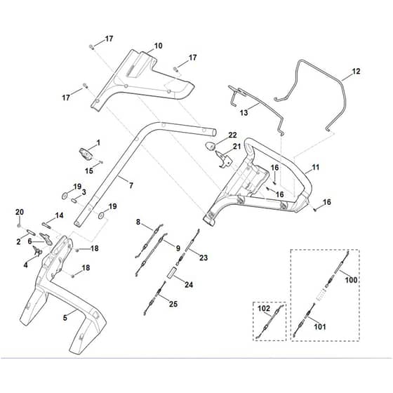 Viking MB448.1 VC - Handle - Parts Diagram