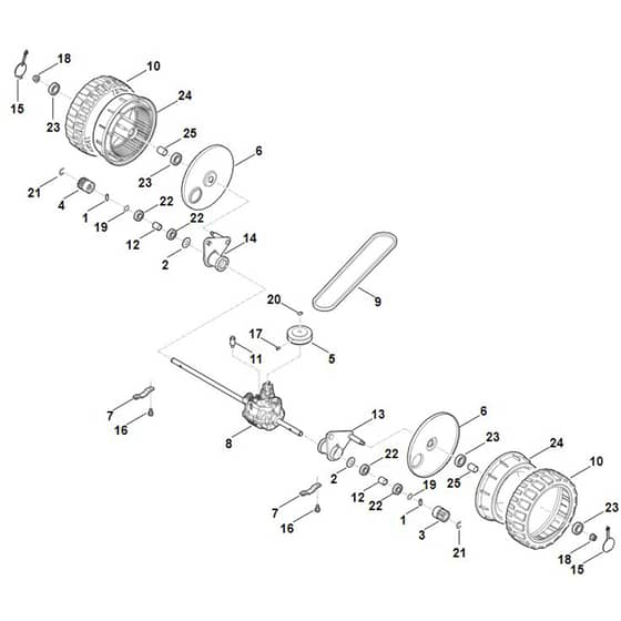 Viking MB4.0 RTP - Front Axle - Gear Box - Parts Diagram