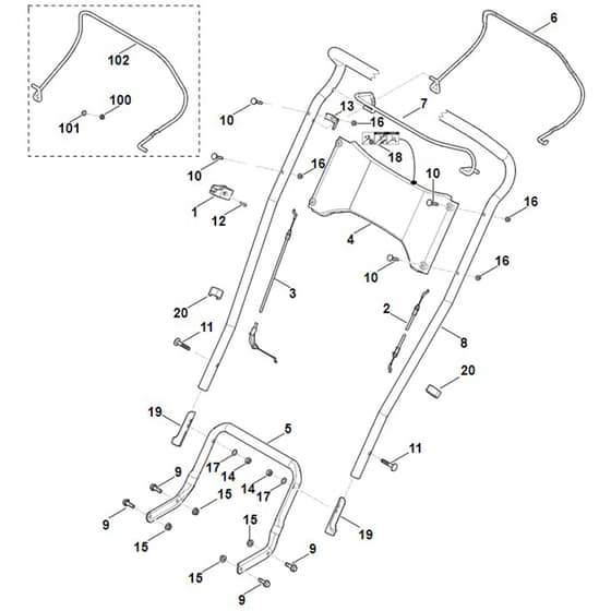 Viking MB4.0 RTP - Handle - Parts Diagram