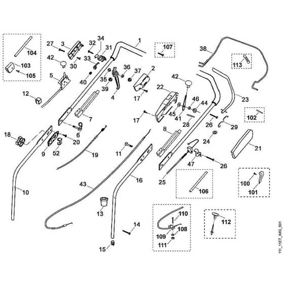 Viking MB505 C - Handle - Parts Diagram