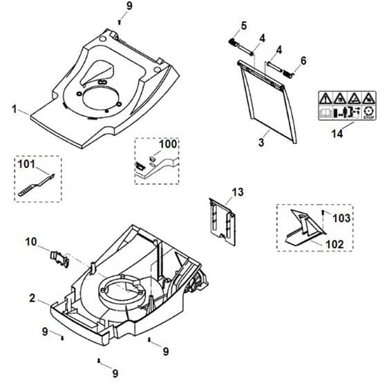 Viking MB505 C - Housing - Parts Diagram