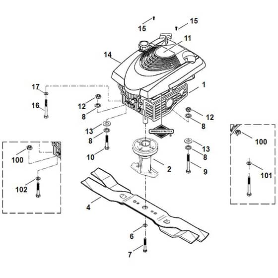 Viking MB505 MQ - Engine - Blade - Parts Diagram
