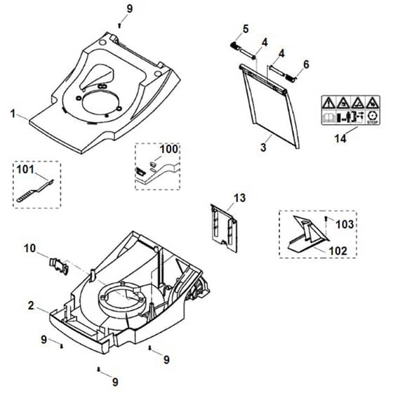 Viking MB505 S - Housing - Parts Diagram