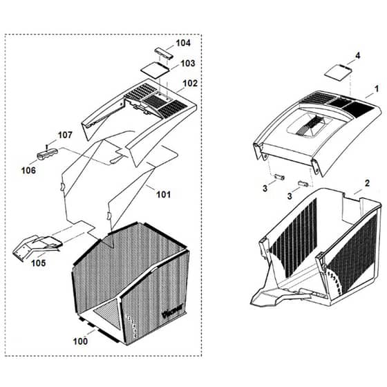 Viking MB505KAT - Grass Catcher Bag - Parts Diagram