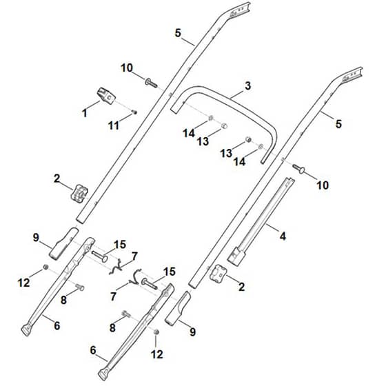 Viking MB545.0 VM - Handle Lower Part - Parts Diagram