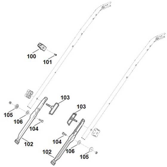 Viking MB545.0 VM - Handle Lower Part 2 - Parts Diagram