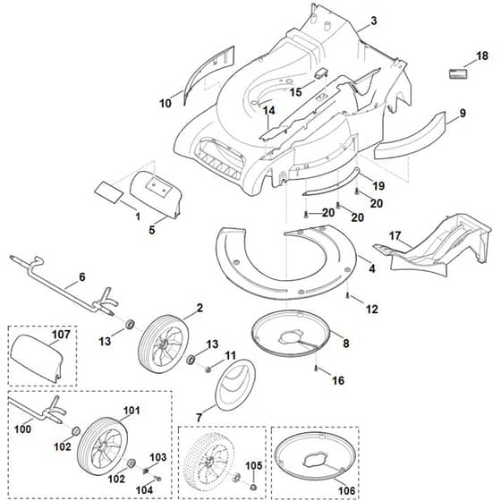 Viking MB545.0 VM - Housing - Front Axle - Parts Diagram